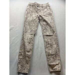 White House Black Market The Skinny Ankle Snake Skin Print Pattern Pants Size 30